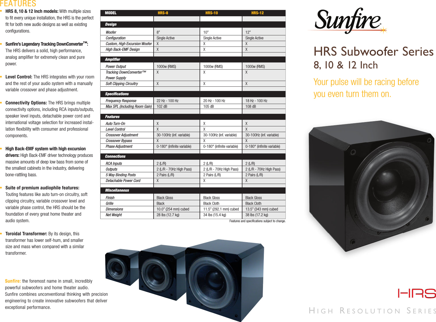 Sunfire 12 Inch Subwoofer Used Smart AV for Less